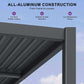 [11X18FT] Modern Wall-Mounted Louvered Pergola With Aluminum Frame (SAK69081)
