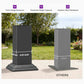 [11X18FT] Modern Wall-Mounted Louvered Pergola With Aluminum Frame (SAK69081)