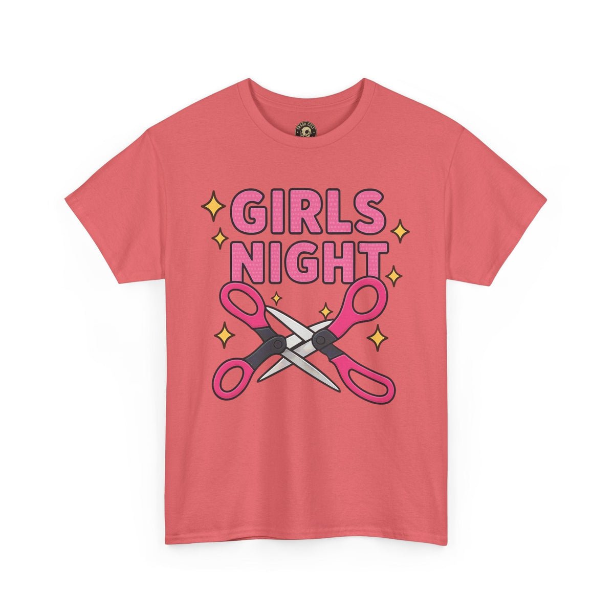 Funny Girls Night Shirt – Lesbian Humor Tee – Pink Scissors Graphic on Gildan 5000