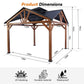 [12X12FT] Premium Outdoor Cedar Wood Hardtop Gazebo With Galvanized Steel Roof (SAK31864)