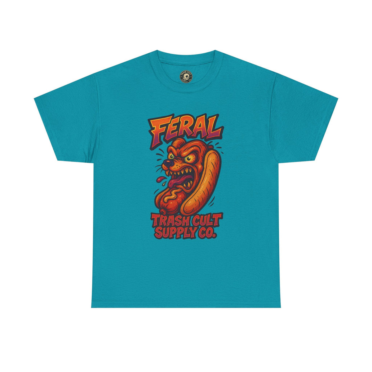 Feral Hot Dog Shirt – Bold Trashcore Art Tee | Trash Cult Supply Co | Gildan 5000 Unisex Fit