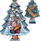 Christmas Tree Santa with Kids Handcrafted Christmas Figurine - G. DeBrekht - Christmas Santa Snowman Decor - 588032M