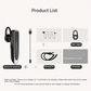 Bluetooth Headset Bluetooth 5.0 Earpiece Dual Mic Noise Cancelling Bluetooth Earpiece 16Hrs Talktime Wireless Headset Hands-Free Earphone for Truck Driver Handsfree Headphones Mini Wireless Earphone Earbud Earpiece