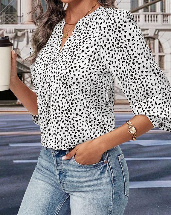 Wild West Leopard Print Top – Trendy Long Sleeved Cowgirl Top for Stylish Women
