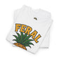 Feral Evil Pineapple Shirt – Aggressive Fruit Trashcore Tee – Gildan 5000 Unisex