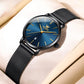Women's Minimalist Mesh Date Quartz Watch