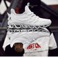 Shock-absorbing running shoes