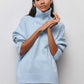 Winter Turtleneck Sweater Ins Solid Color Long Sleeve Pullover Top Women's Clothing