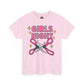 Funny Girls Night Shirt – Lesbian Humor Tee – Pink Scissors Graphic on Gildan 5000