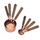 Copper-plated Spoon Measuring Cup With Walnut Handle