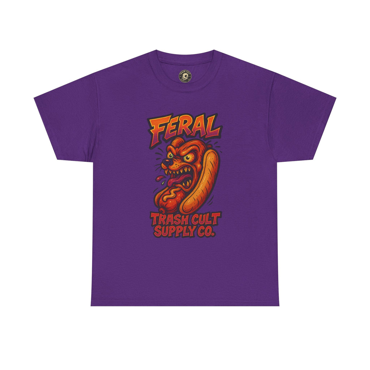 Feral Hot Dog Shirt – Bold Trashcore Art Tee | Trash Cult Supply Co | Gildan 5000 Unisex Fit