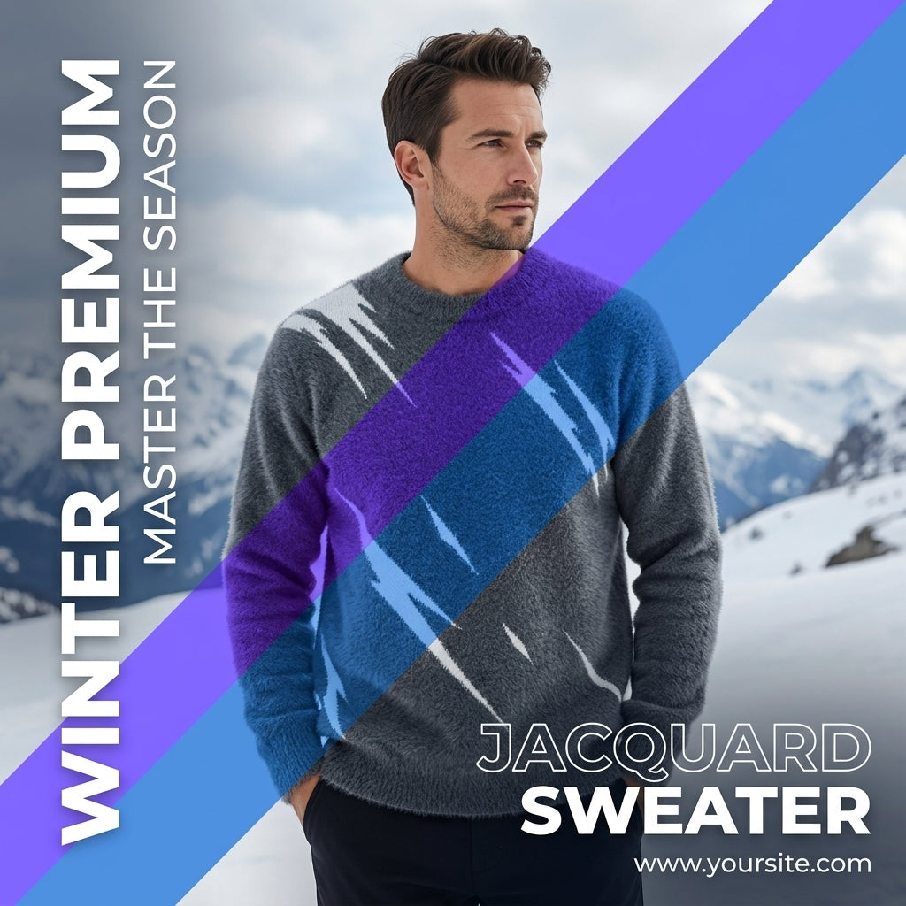 V-Neck Double Knit Sweater