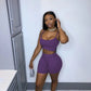 Sleeveless Crop Top & Short Set
