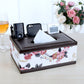Multifunctional leather tissue box