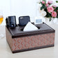 Multifunctional leather tissue box