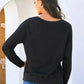 Black French Terry Cotton Blend Sweatshirt