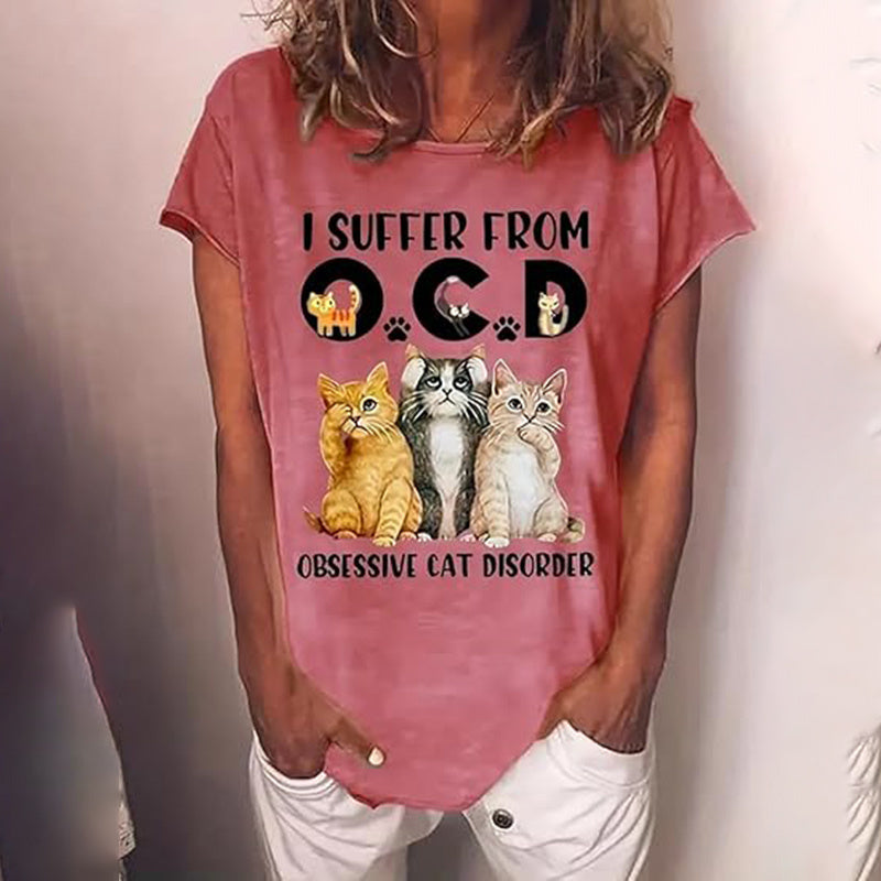 Cute Cat Graphic T-Shirt