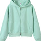 Full Size Casual Zip-Up Long Sleeve Hoodie Plus Size