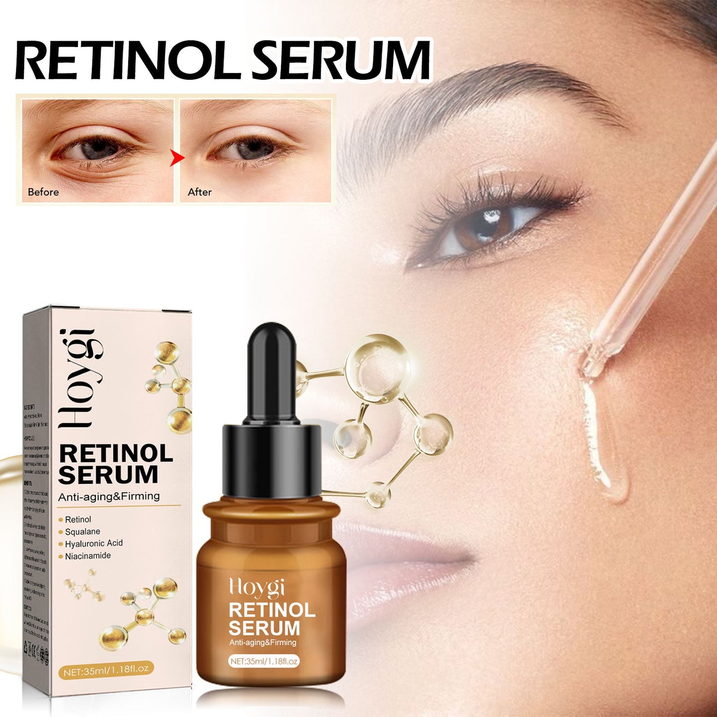 Retinol Anti-Wrinkle Essence for Firming, Moisturizing, Brightening Anti-Aging Skin