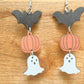 Adorable Wooden Halloween Earrings