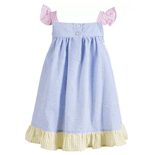 Blueberi Boulevard Baby Girls Gingham Bumblebee Sundress, 6-9 Months