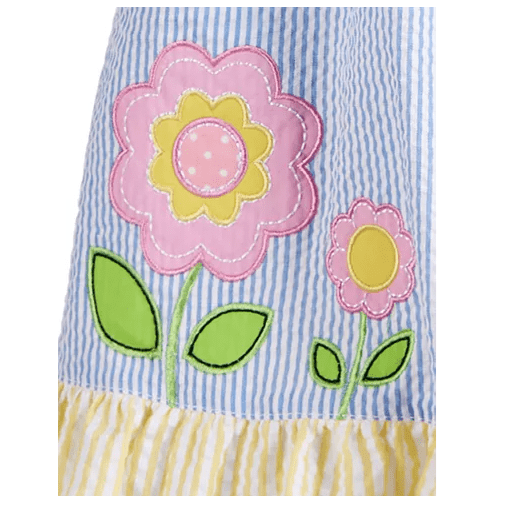 Blueberi Boulevard Baby Girls Gingham Bumblebee Sundress, 6-9 Months