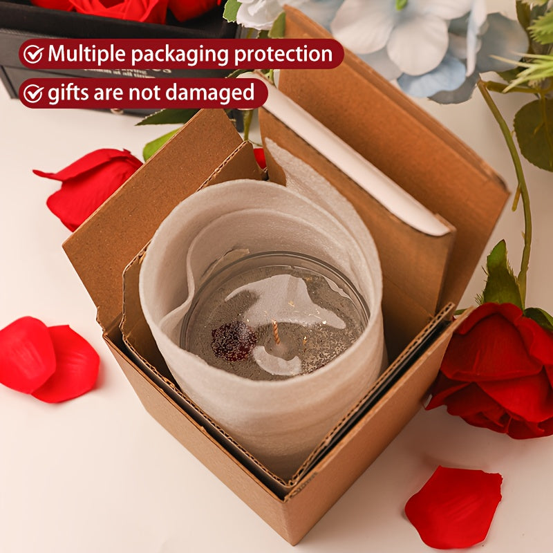 Rose Jelly Aromatherapy Soy Candle in Glass Jar