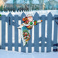 Goose Traveling Santa Christmas Door Decor by G. DeBrekht - Christmas Santa Snowman Decor - 8114060H
