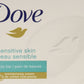 Dove Sensitive Skin Bath Bars Unscented - 6 CT