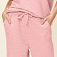 Textured Knit Short Sleeve Top and Pants Set