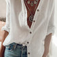 Loose V-Neck Long Sleeve Top