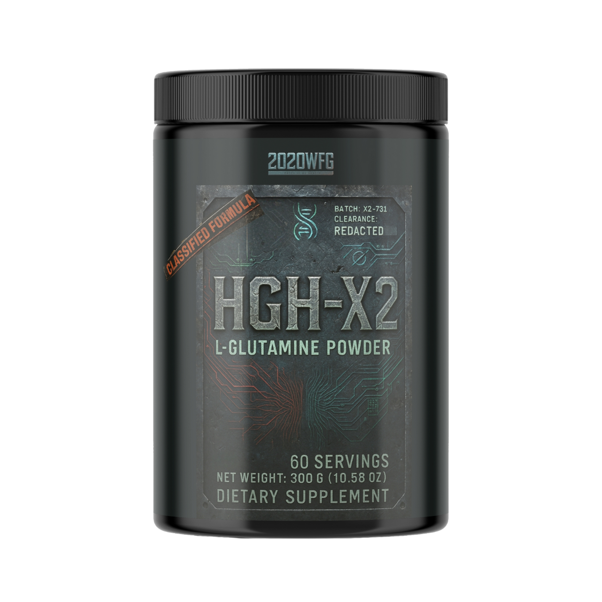 HGH-X2: Elite Muscle Recovery Formula  (Pharma-Grade L-Glutamine Powder – 60 Servings)