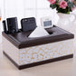Multifunctional leather tissue box