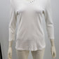 Karen Scott Long Sleeve Embellished Blouse , Size Medium