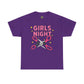 Funny Girls Night Shirt – Lesbian Humor Tee – Pink Scissors Graphic on Gildan 5000