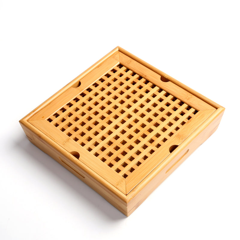 Ningya bamboo tea tray square size tea table