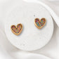Beautiful Glitter Heart Earrings