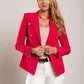Fuchsia Caorla Red Blazer - Italian Made | Sizes S-3XL