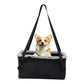 Small Dog Car Seat with Harness Center Console Pet Booster Seat Travel Car Seat with Side Pocket Cotton Velvet Cushion for Dogs Cats Up to 9LBS