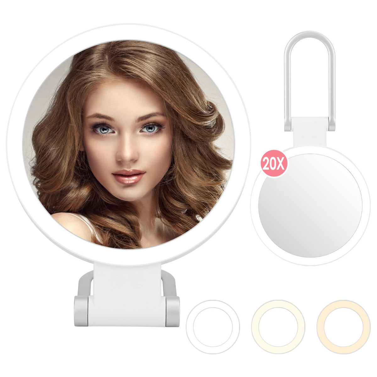 20X/1X Double-Sided Magnifying Makeup Mirror