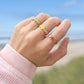 Staggered Enamel Ring