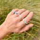Pastel Beaded Ring Set