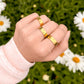 Peace Engraved Ring Set