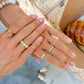 Staggered Enamel Ring