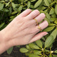 Textured Wrapped Cross Ring