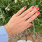 Lilac Enamel Cross Ring