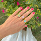Lilac Enamel Cross Ring