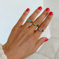 Lilac Enamel Cross Ring