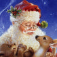 Santa Little Friends Art Wooden Wall Art by D. Gelsinger - Christmas Santa Snowman Decor - 95602B-9914