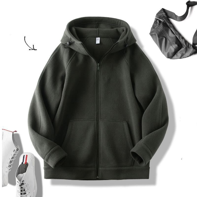 Single-layer Fleece-lined Thickened Men's Clothing Jacket